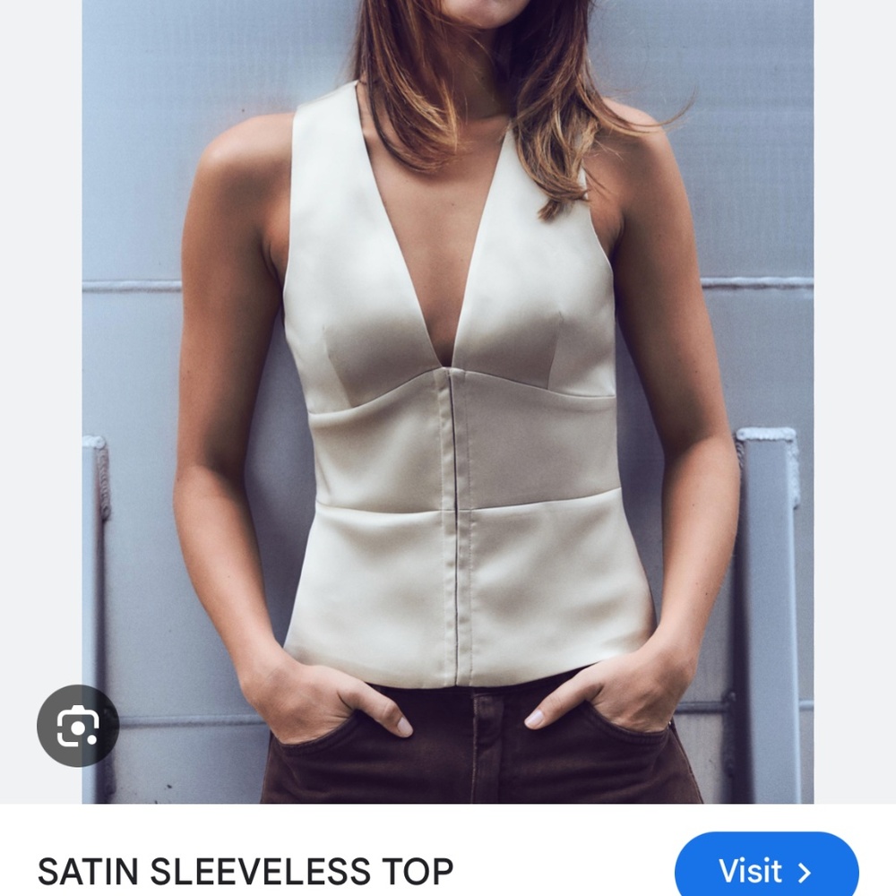 Zara Sleeveless Satin Top